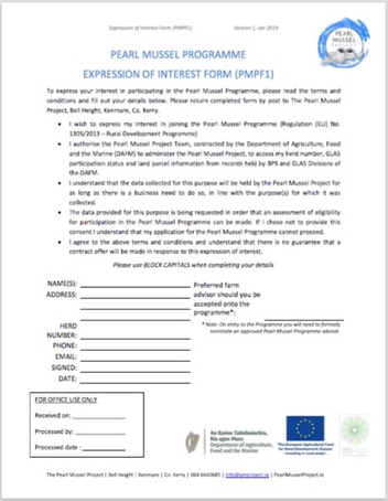 Expression of Interest Form Image